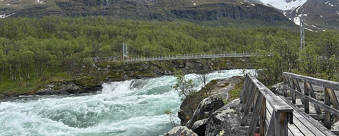 Expeditionstrekking in schwedisch Lappland