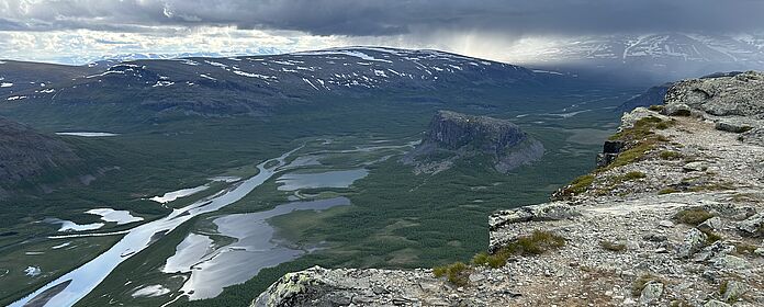 Expeditionstrekking in schwedisch Lappland
