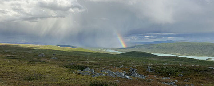 Expeditionstrekking in schwedisch Lappland