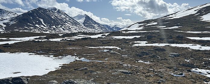 Expeditionstrekking in schwedisch Lappland