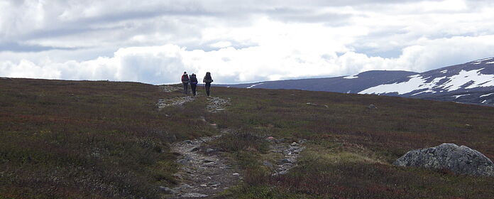 Expeditionstrekking in schwedisch Lappland